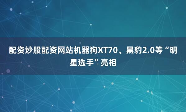 配资炒股配资网站机器狗XT70、黑豹2.0等“明星选手”亮相